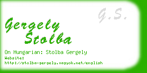 gergely stolba business card
